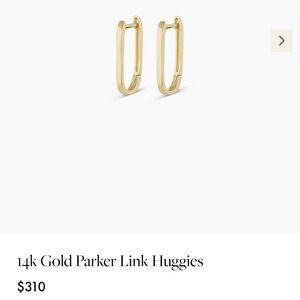 GORJANA Fine Jewelry - 14k Gold Parker Link Huggies